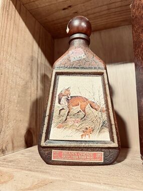 Vintage Jim Beam Bottle with James Lockhart Painting